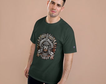 Aztec  champion t shirt dark - Aztec Prince Warrior - Aztec Mexico - Mayan Warrior - Azteca - Mexican Xmas Gift - Camisa Mexicana