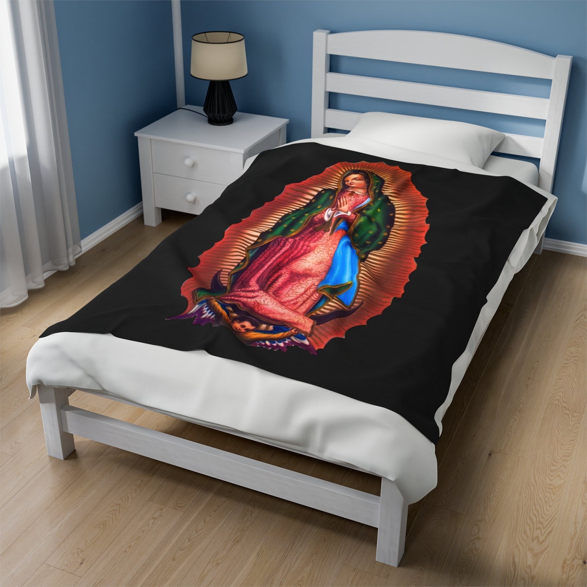 Our Lady of Guadalupe Blanket Virgen De Guadalupe Frazada Etsy