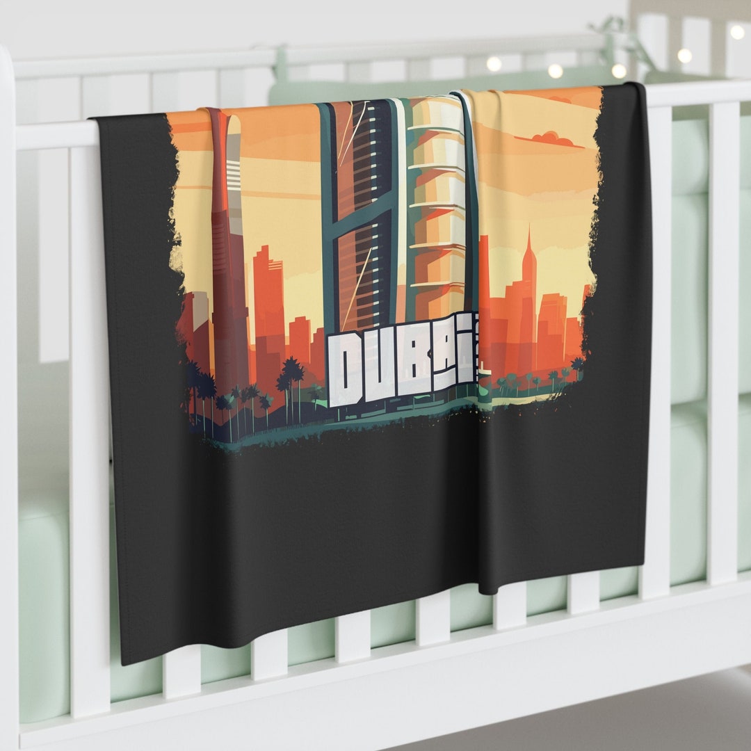 Dubai Habibi Burj Al Arab Baby Swaddle Blanket Wrap Dark Burj Al Arab Souvenir Etsy