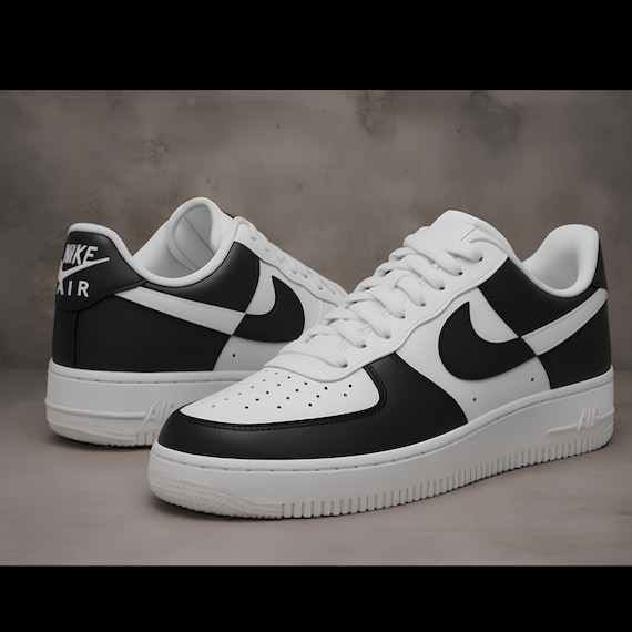 Nike Men’s Black and White Low-Top Sneakers with Swoosh Amazon.com | Nike Men main image 4
