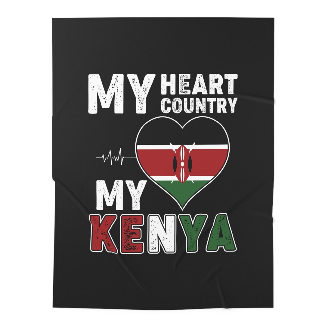 Kenya Baby Swaddle Blanket Wrap Dark Kenyan Kenya Africa Customize W/ Your Name or Other Text