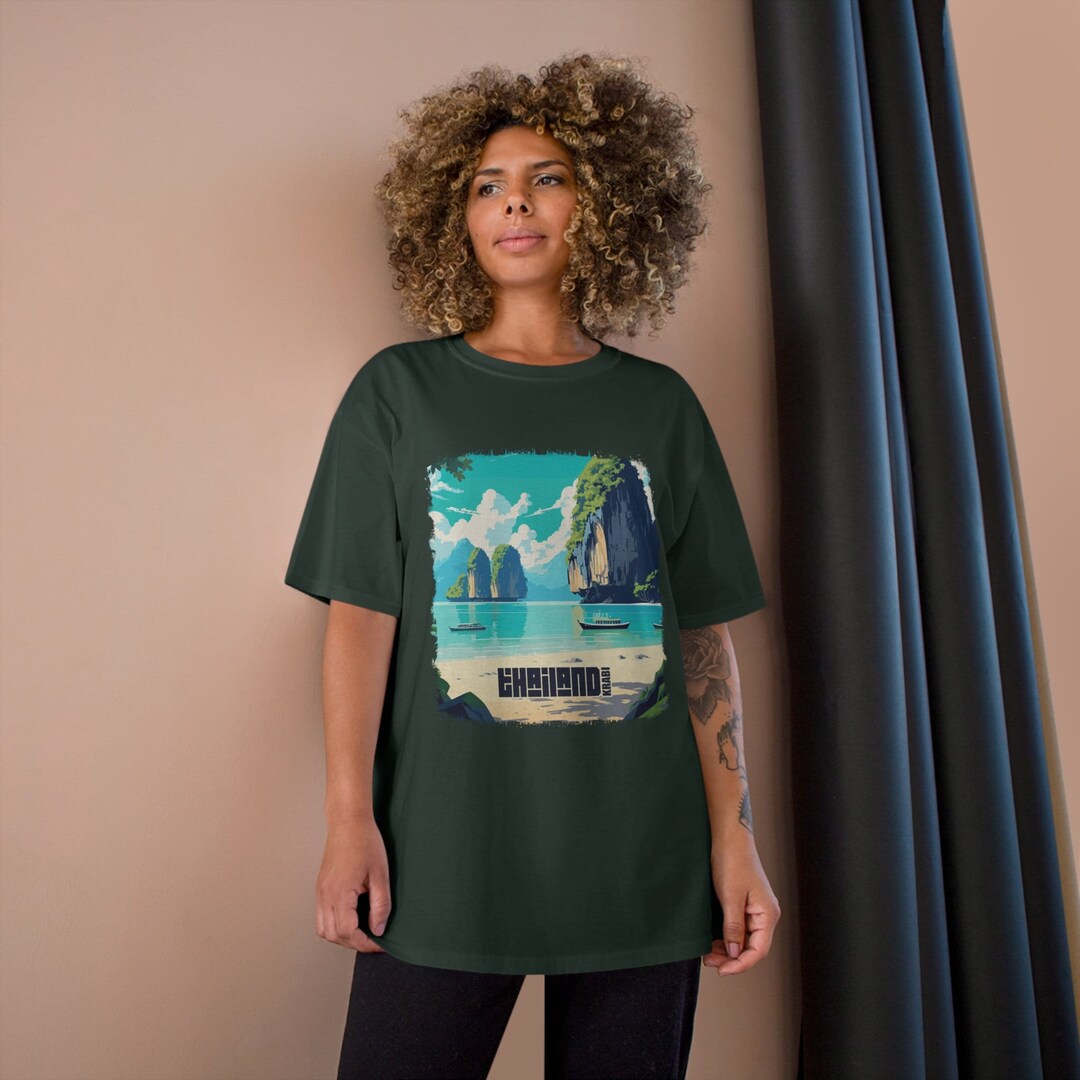 Krabi Thailand Beach Champion T Shirt Dark Etsy UK