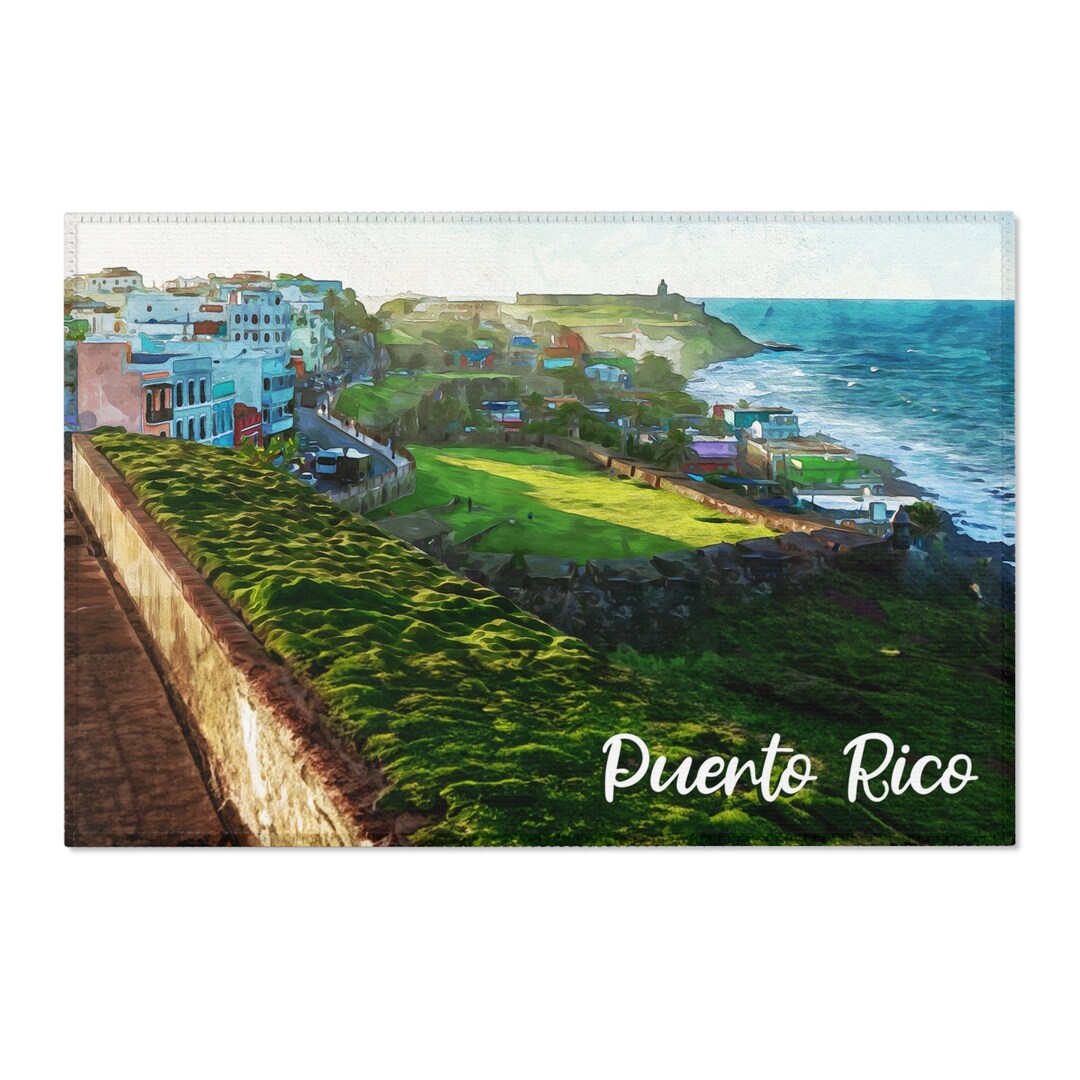 Puerto Rico Rug Puerto Rico Beach Area Rug Home Decor Light Puerto Rican Vacation PR ...