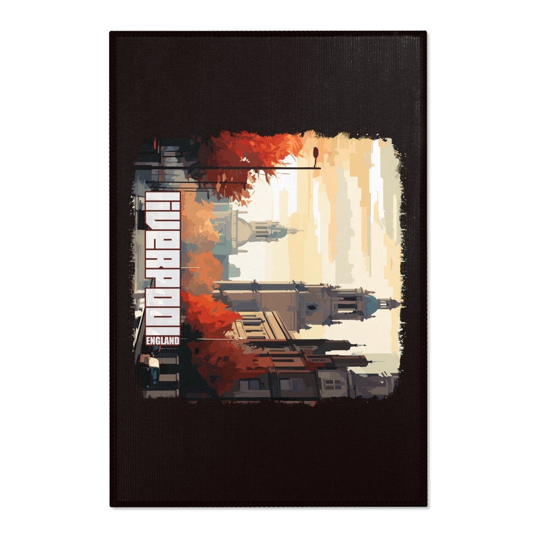 Liverpool Sports Rug Liverpool Port England Cityscape Area Rug Home Decor Dark - Etsy