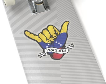 Viva Venezuela Stickers ( Kiss-Cut ) Light - Venezuelan Pride - Customize w/ Your Name or other Text - Customize w/ Name - etiqueta engomada
