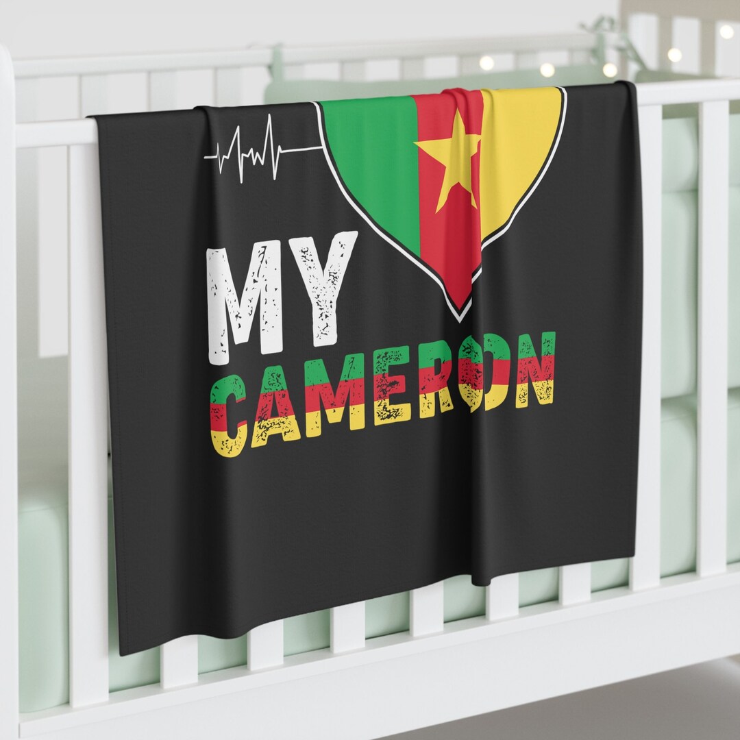 Cameroon Africa Baby Swaddle Blanket Wrap Dark Customize W/ Your Name