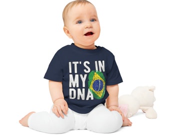 Brazilian Pride staple tee for kids & babies dark  - Brazil Shirt - Brazilian T-shirt - Camisa Brasil