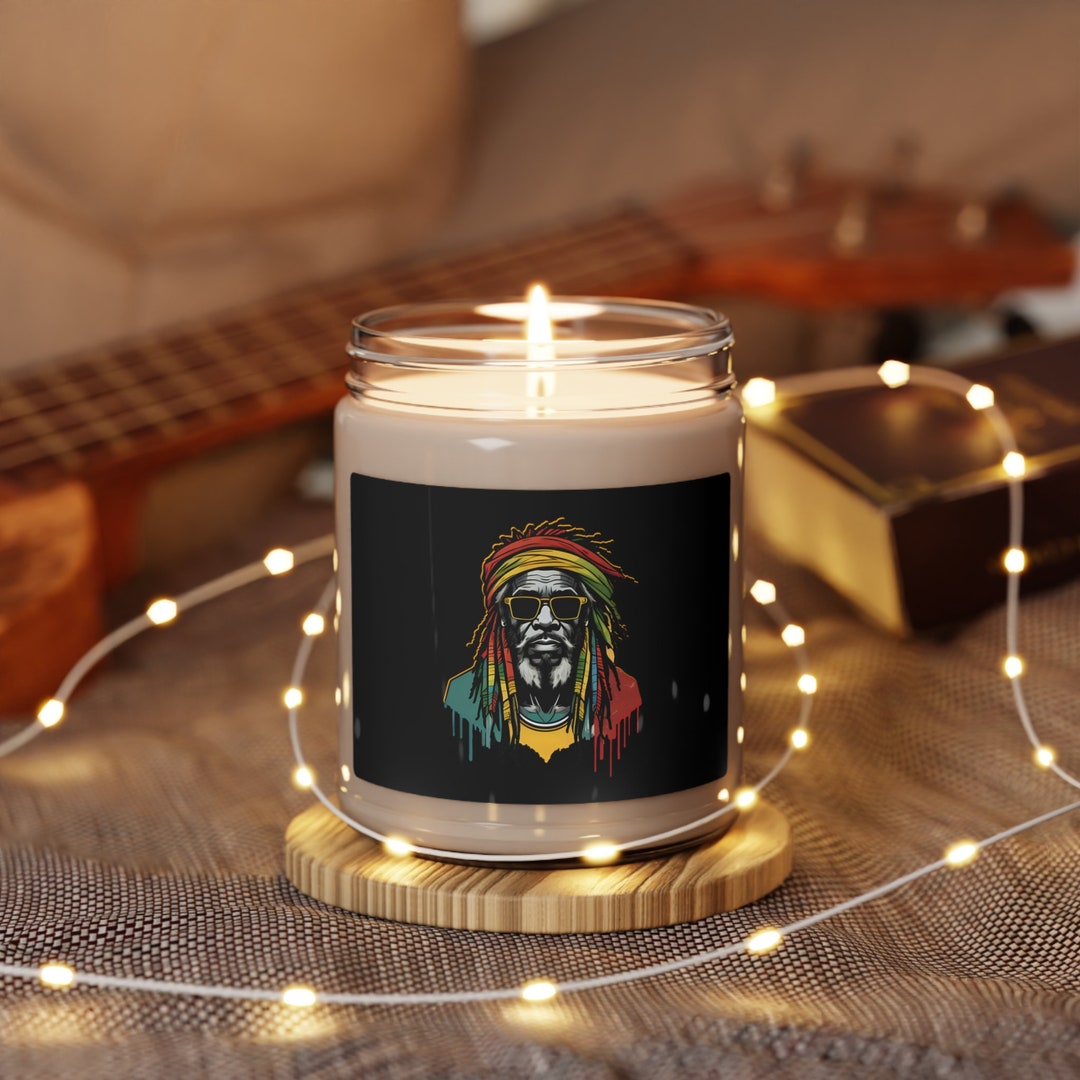 Chill Vibrant Rasta Man Candle Soy Wax Candles Aromatherapy Candle Dark