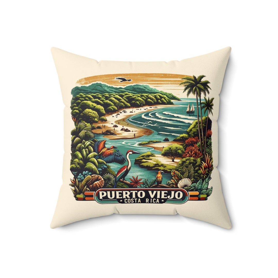 Puerto Viejo Costa Rica Basic Pillow polyester Light - Etsy