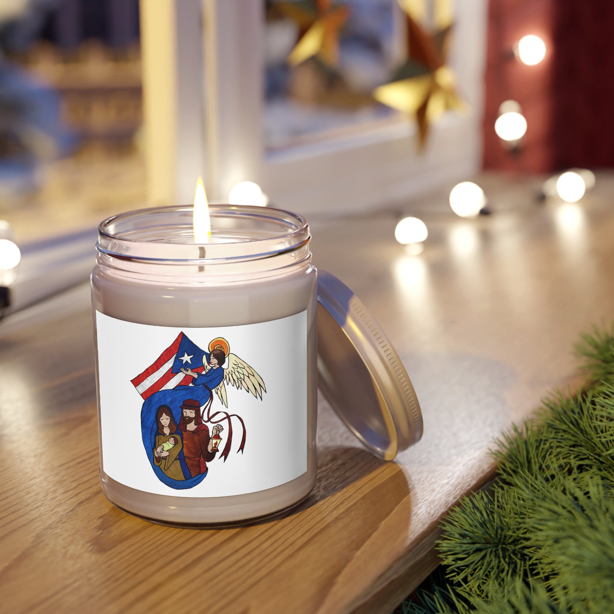 Puerto Rico Candle Puerto Rican Candle Puerto Rican Flag Etsy
