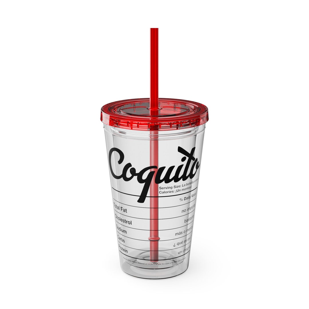 Coquito Tumbler straw Included Light Puerto Rican Pride Puerto Rico