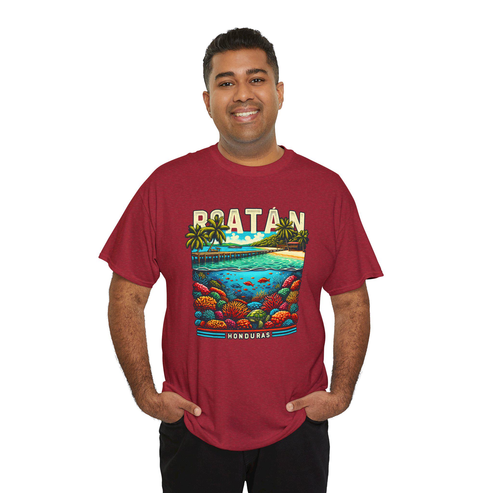 Roatan T-Shirt Honduras Roatan Shirt, Tropical T-Shirt, Beach Vibes Shirt, Island Artwork Tee, Vacation Gift, Summer Apparel
