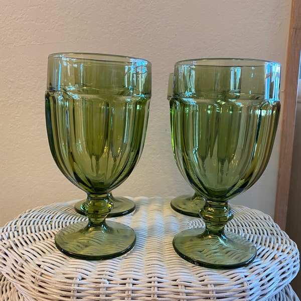 Four Green Goblets