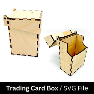 Trading Card Box - Klein en groot - Lasergesneden bestanden - SVG+EPS+Ai - Glowforge Ready Files - Direct downloaden