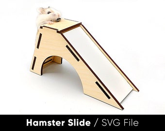 Playground Slide for Dwarf Hamsters - Mice - Other small animals - Laser Cut Files - SVG+EPS+Ai - Glowforge Ready Files - Instant Download
