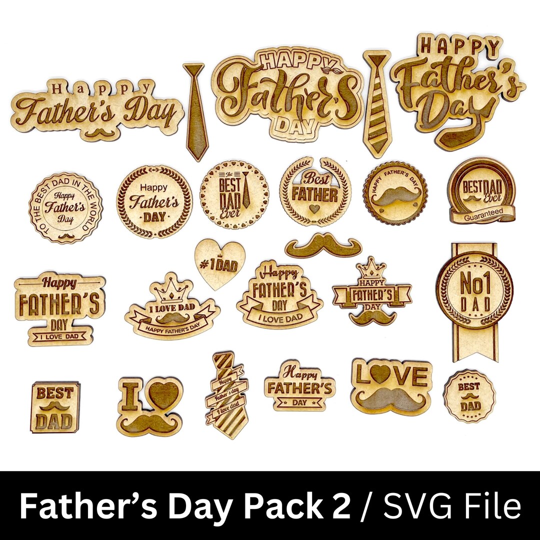 Happy Father's Day SVG Pack 2 - Laser Engrave and Cut Files - Svg+eps ...