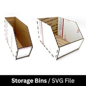 Contenedores de almacenamiento de cartón - Pequeños y medianos - Archivos cortados por láser - SVG+EPS+Ai - Archivos listos para Glowforge - Descarga instantánea