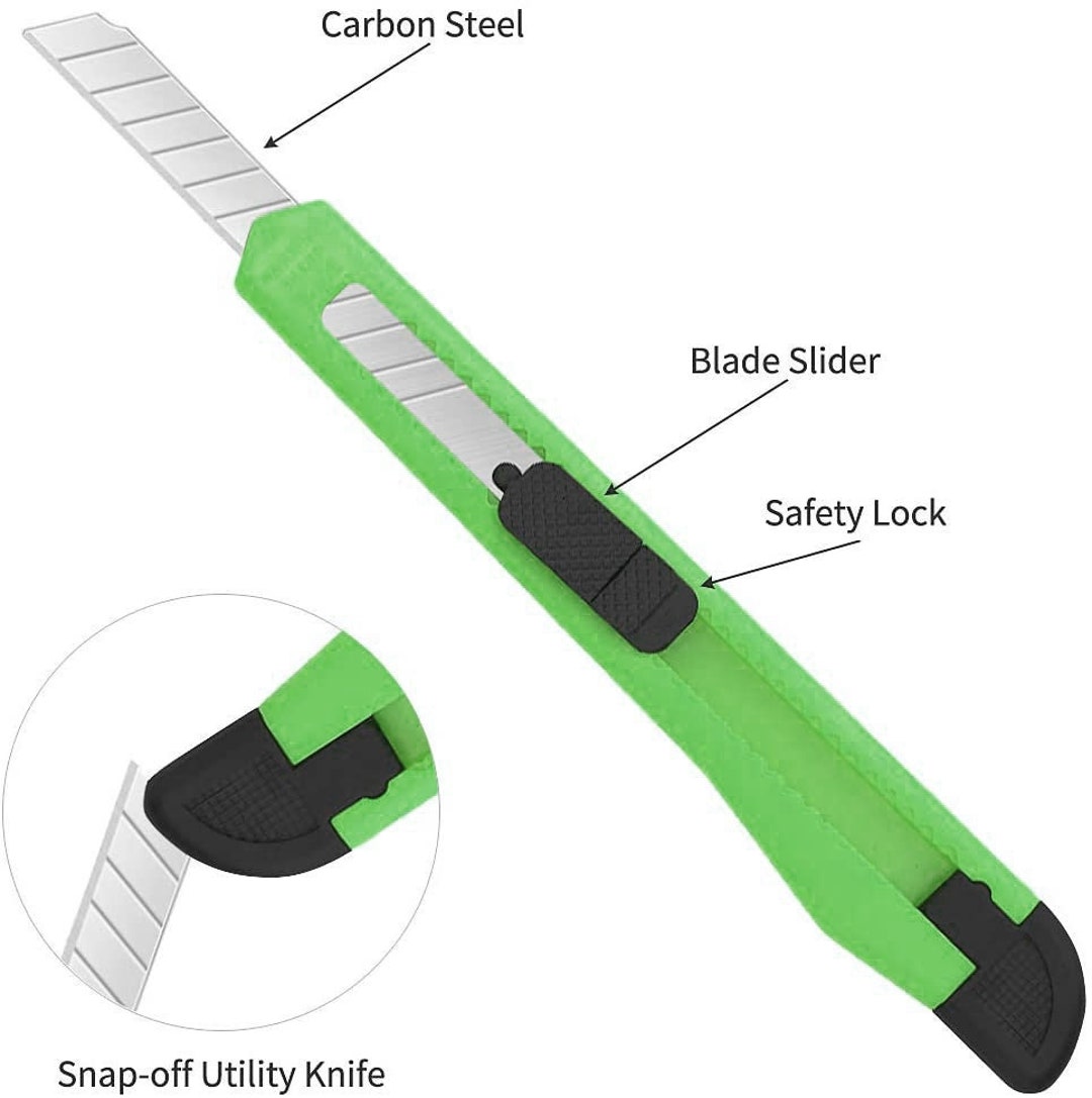 Plastic Utility Knife/Box Cutter w/Snap-off Blade (5)