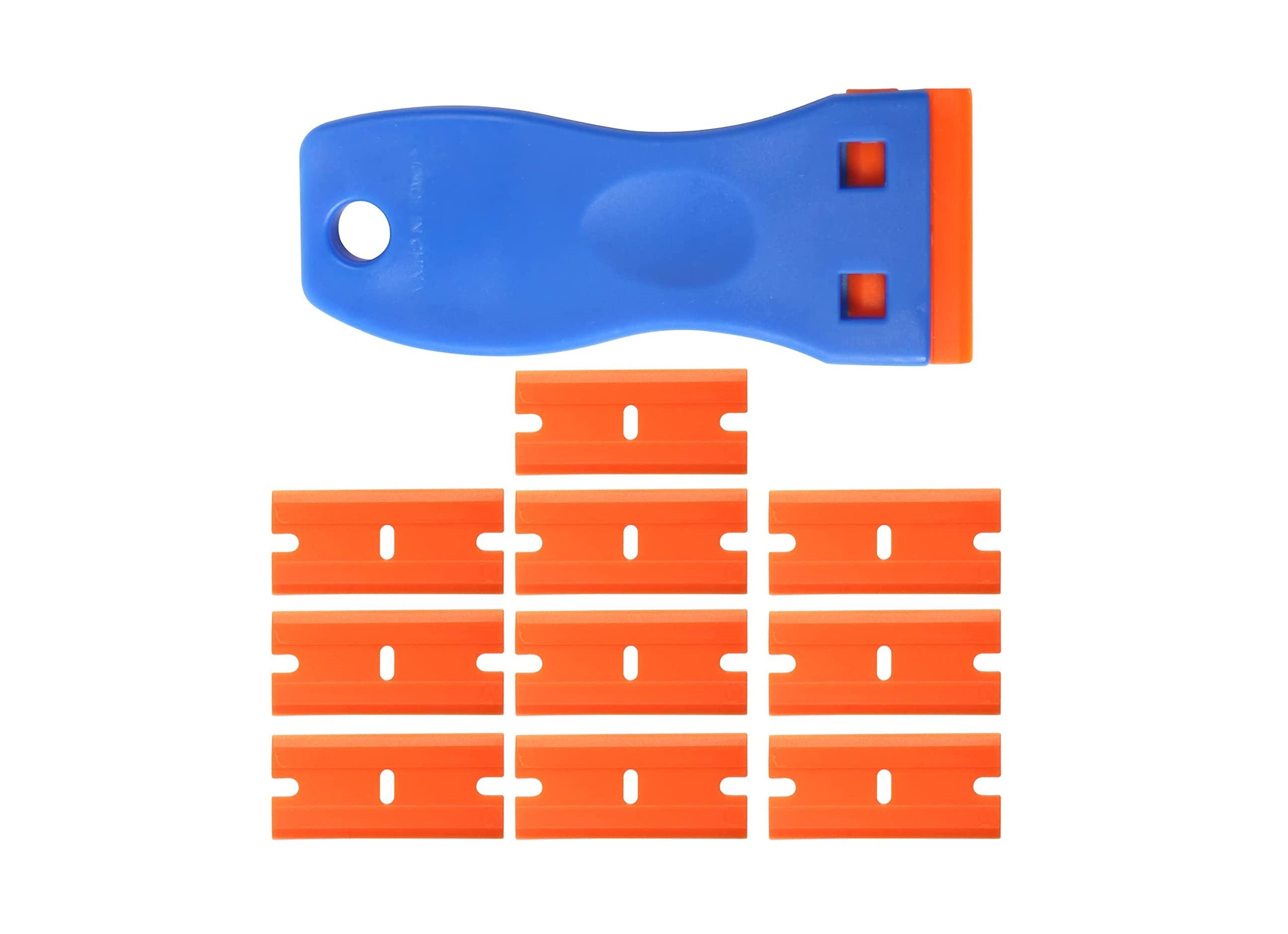 Plastic Scraper Razor Blade With 10 Extra Plastic Razors 