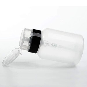 Push Down Empty Lockable Pump Dispenser Bottle, 6.8oz Professional For Cleaning