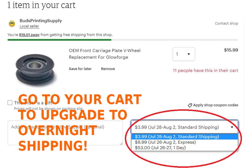 Rear Bolt and Spacer for Rear Wheel on Carriage Plate Screw