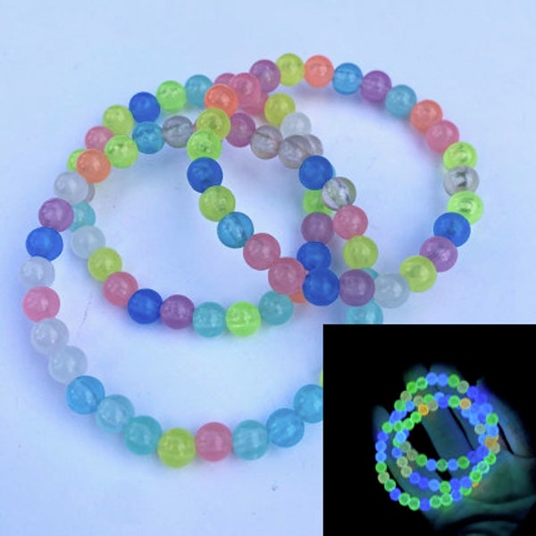 Glow-in-the-Dark bracelet- kids - teen - adult stretch bracelet Luminous