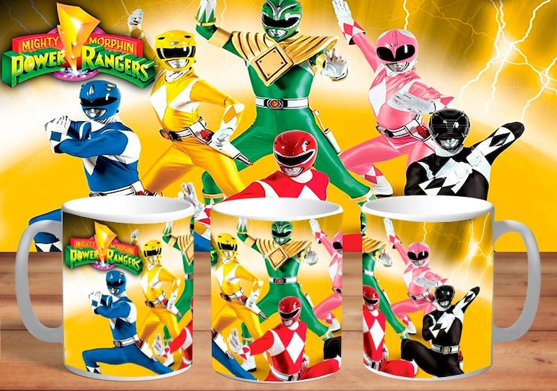 Power Rangers 13 Mug Templates and Mock Ups - Etsy
