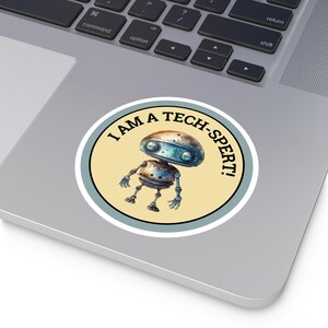 Calcomanía de experto en tecnología Soporte técnico de TI - Calcomanía divertida para computadora portátil, botella de agua, teléfono celular, regalo de computadora / Calcomanía de vinilo de alta calidad