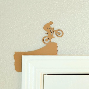 Door Topper Mountain Bike Decoration | INWARD facing version | Mountain biker decor | MTB cycling gift |