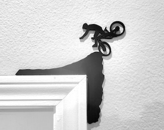 Doorframe Topper Mountain Bike Decoration | Mountain biker decor | MTB cycling gift |