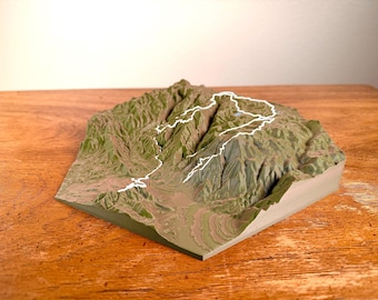 Run Rabbit Run Topo Sculpture - Ultramarathon Course, Colorado