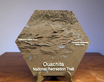 Ouachita National Recreational Trail Topo Sculpture
