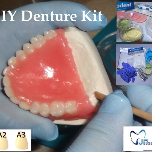 DIY Denture Kit Upper and Lower custom Dentures full Denture Etsy