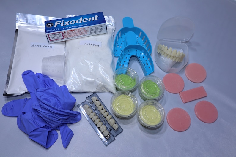 DIY Denture Kit Upper and Lower custom Dentures full Denture Etsy