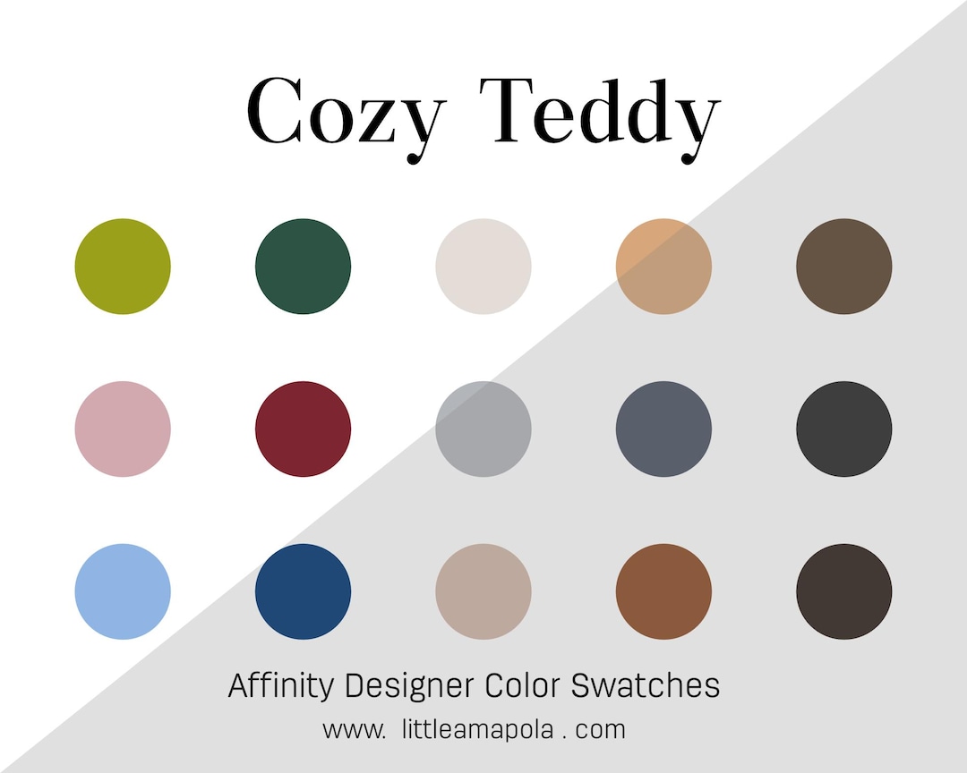 Cozy Teddy Affinity Designer Color Palette – Muted Retro Swatches (PDF ...