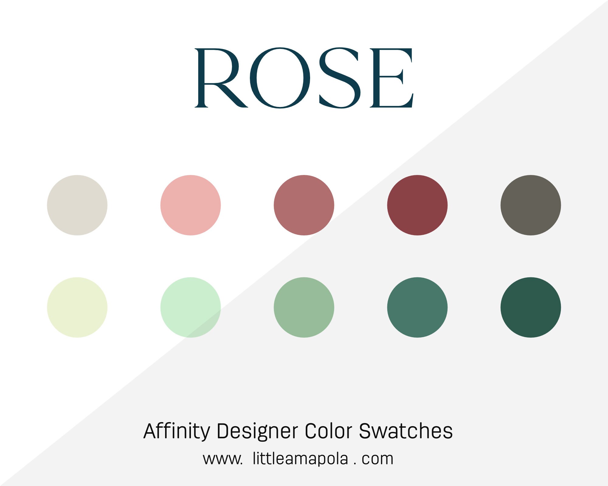 Rose Color Palette | Affinity Designer Swatches | Handpicked Vintage ...