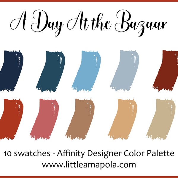 Affinity Designer Color Palette | A Day at the Bazaar | Handpicked Color Swatches