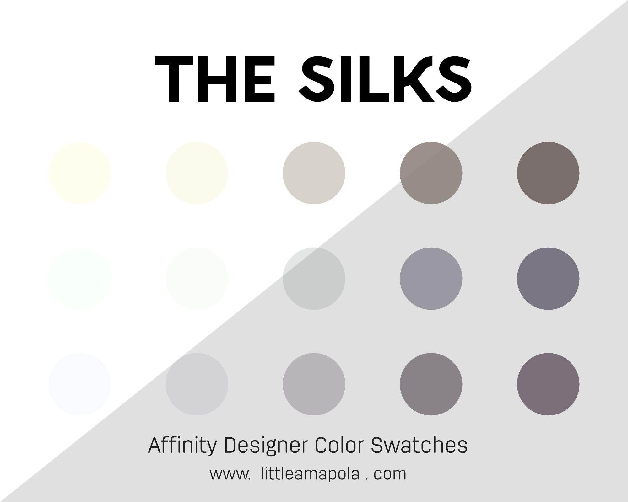 The Silks Color Palette - Handpicked Gray-toned Colors for Affinity ...