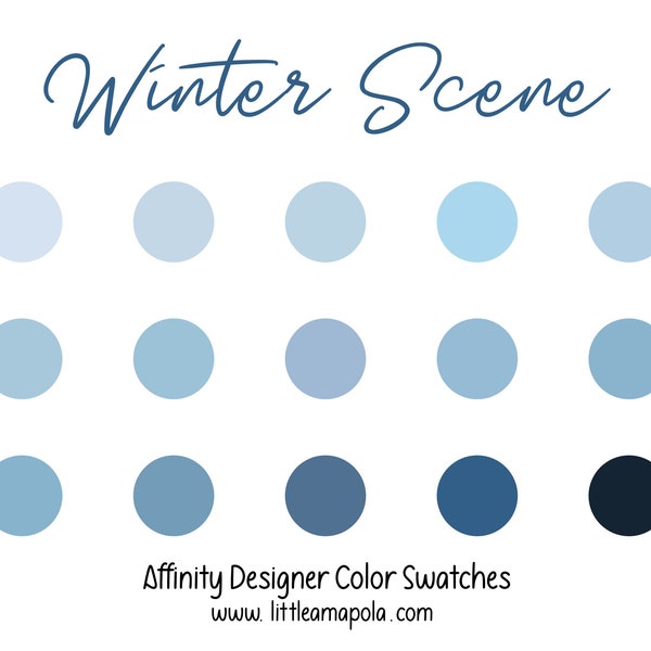 Winter Color Swatches Etsy