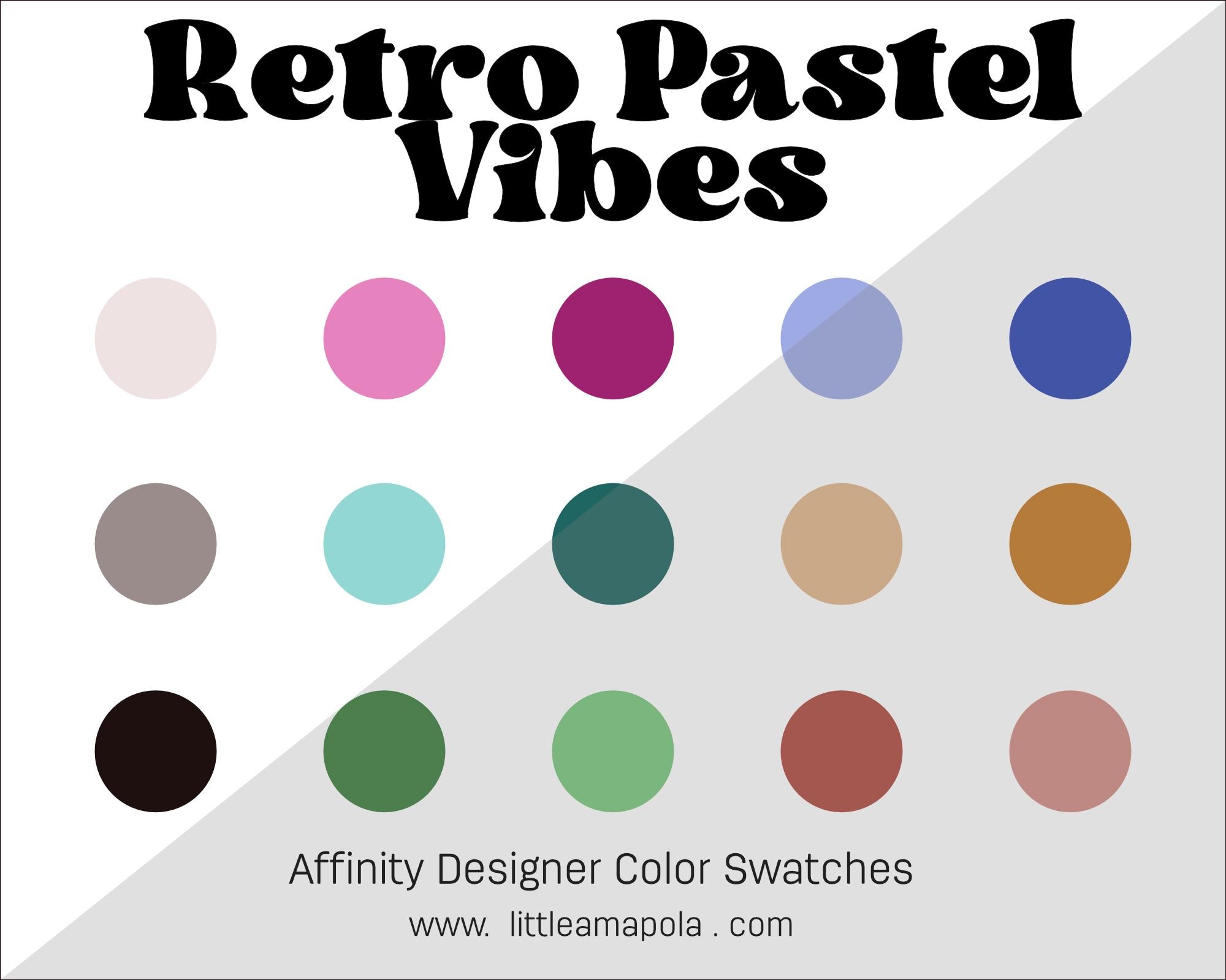 Retro Pastel Vibes Color Palette - Handpicked Retro Pastel Colors for ...
