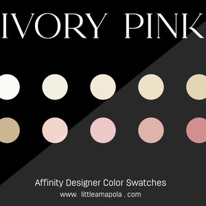 Ivory Pink Color Palette | Affinity Designer Swatches | Handpicked ...