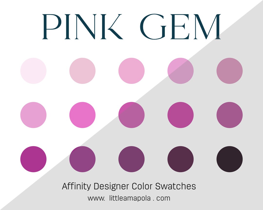 Pink Gem Color Palette Affinity Designer Swatches Handpicked Pink Jewel