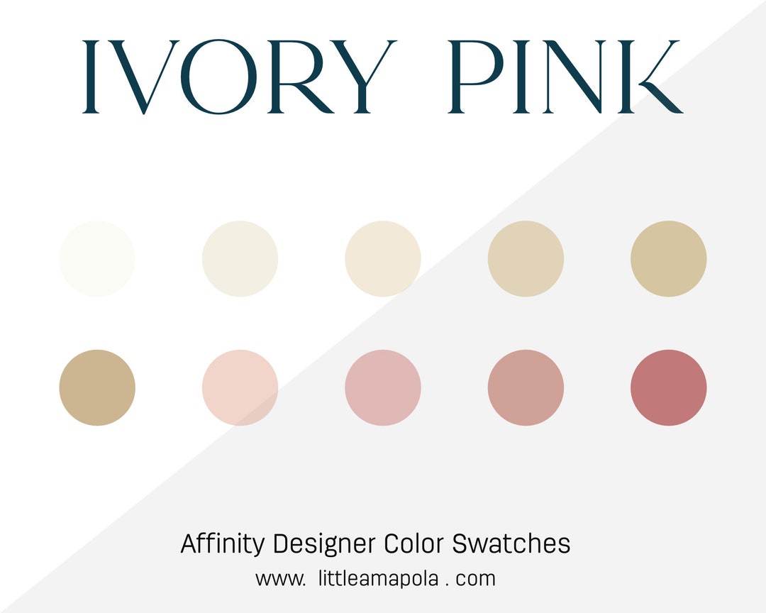 Ivory Pink Color Palette Affinity Designer Swatches Handpicked Vintage