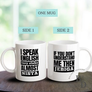 Serbian ,Croatian ,Bosnian Mug, Balkan gifts, Funny Mugs, Ex yu poklon