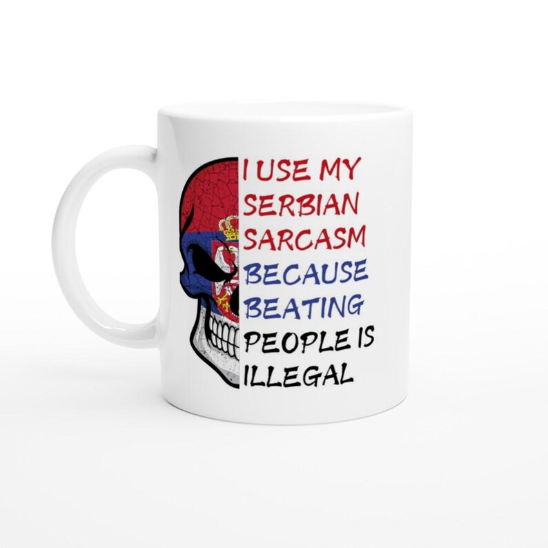 Kubek „Serbski sarkazm”: Humorystyczny serbski prezent zdjęcie 2
