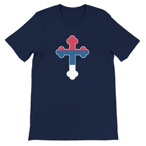 Serbian Cross T-Shirt – Patriotic Serbian Orthodox Design | Red, Blue & White | Serbia Heritage Gift image 3