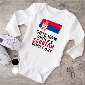 Serbische Babybody | Serbische Geschenke | Süß jetzt bis mein Serbisch herauskommt