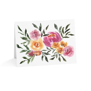 Biglietto d'auguri con acquerello di fiori luminosi, colori estivi, bellissimo biglietto d'auguri con acquerello