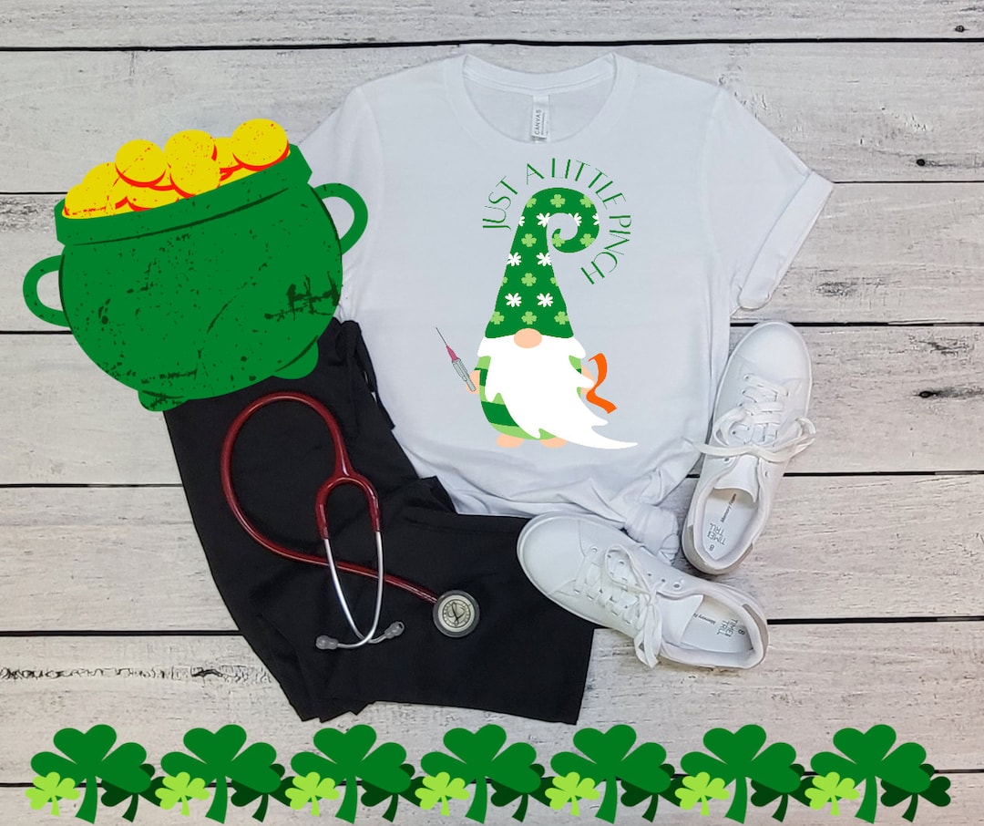 Just a Pinch IV Nurse St. Patrick's Day Short Sleeve T-shirt - IV Team ...