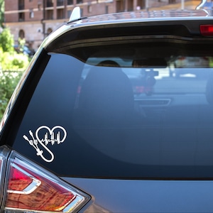 PICC Heart ECG Car Decal - sticker - Picc nurse - Picc team - Vat - VAS - Nurse - Nurse Gift - Work Decal - Gift mode - Infusion Nurse